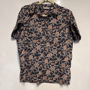 Orvis Floral Short Sleeve Size Large Pit To Pit 24" Length 25"